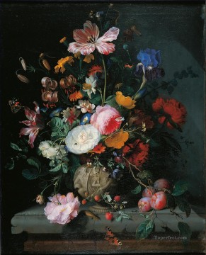 アンブロシウス・ボスチャート Painting - テーブルの上の花 アンブロシウス・ボシャールト